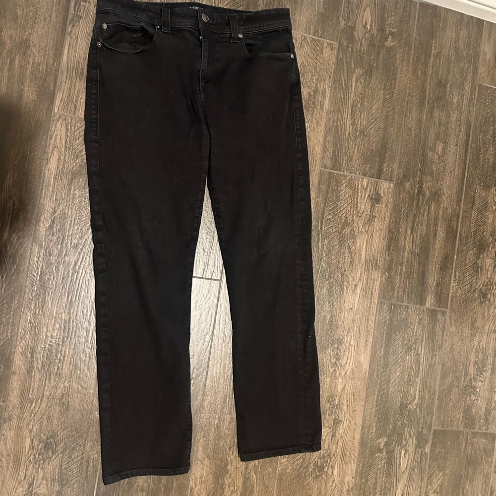 Fidelity Men's Slim Straight Black Jeans (Jimmy)